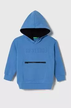Детская хлопковая толстовка United Colors of Benetton, синий