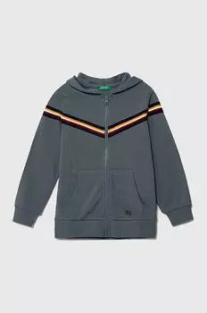 Детская хлопковая толстовка United Colors of Benetton, серый