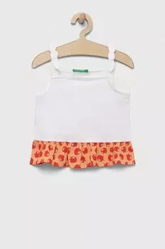 Детская хлопковая толстовка United Colors of Benetton, белый