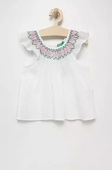 Детская хлопковая толстовка United Colors of Benetton, белый