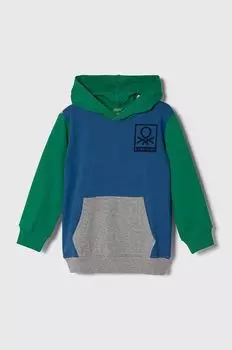 Детская хлопковая толстовка United Colors of Benetton, синий
