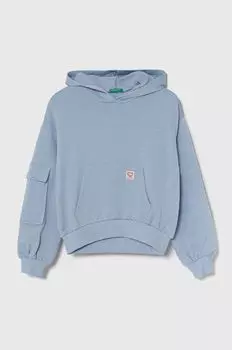Детская хлопковая толстовка United Colors of Benetton, синий