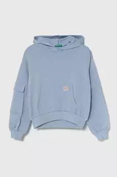 Детская хлопковая толстовка United Colors of Benetton, синий