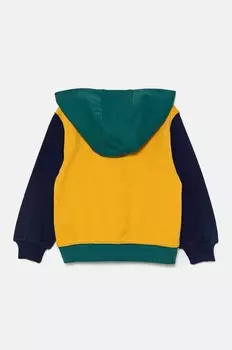 Детская хлопковая толстовка United Colors of Benetton, желтый
