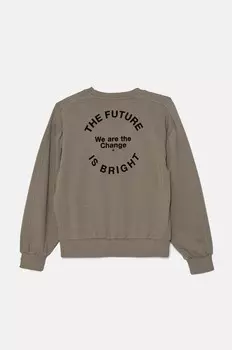 Детская хлопковая толстовка United Colors of Benetton, зеленый