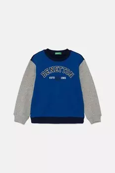 Детская хлопковая толстовка United Colors of Benetton, синий