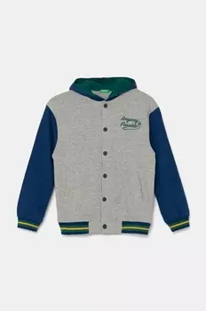 Детская хлопковая толстовка United Colors of Benetton, серый