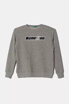 Детская хлопковая толстовка United Colors Of Benetton, серый