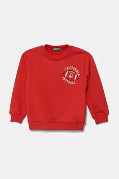Детская хлопковая толстовка United Colors Of Benetton, красный