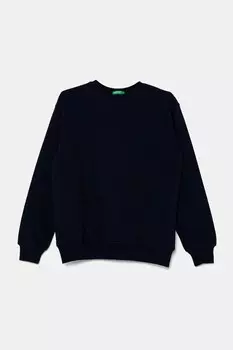 Детская хлопковая толстовка United Colors Of Benetton, темно-синий