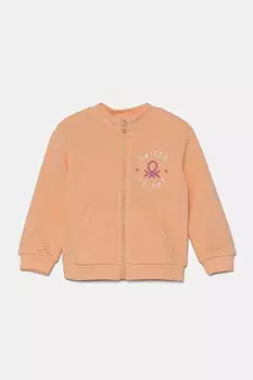 Детская хлопковая толстовка United Colors Of Benetton, оранжевый