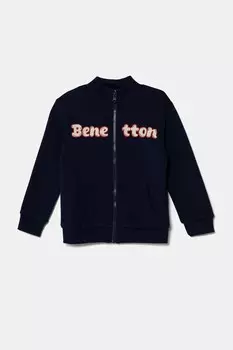 Детская хлопковая толстовка United Colors Of Benetton, темно-синий