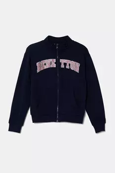 Детская хлопковая толстовка United Colors Of Benetton, темно-синий