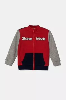 Детская хлопковая толстовка United Colors Of Benetton, красный