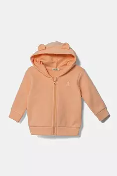 Детская хлопковая толстовка United Colors Of Benetton, оранжевый