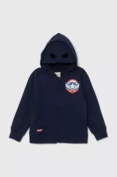 Детская хлопковая толстовка Zippy, темно-синий