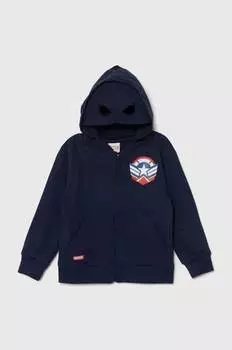 Детская хлопковая толстовка Zippy, темно-синий