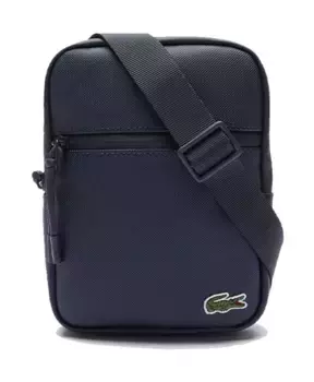 Детская холщовая сумка через плечо на молнии. Lacoste, синий