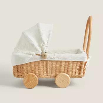 Детская игрушечная коляска Zara Home, ротанг