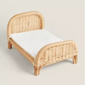 Детская игрушка мини-кроватка Zara Home, ротанг