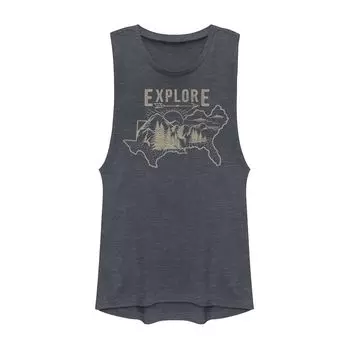 Детская карта юга США «Исследуй» с футболкой Mountains Muscle Tee