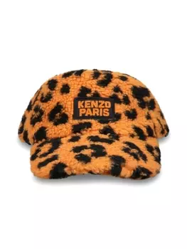 Детская кепка Kenzo Kids с леопардовым принтом, оранжевый
