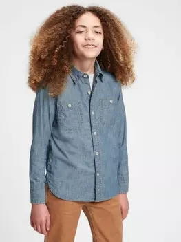 Детская клетчатая куртка Gap, синий