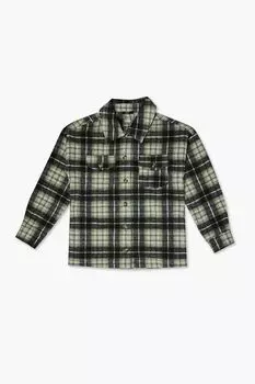 Детская клетчатая рубашка Forever 21, зеленый