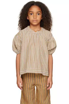 Детская коричневая блузка с цикорием Caramel