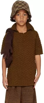 Детская коричневая футболка-поло SSENSE Exclusive Isa Boulder