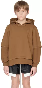Детская коричневая толстовка Hustler Rick Owens