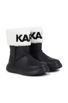 Детская кожаная зимняя обувь Karl Lagerfeld, черный