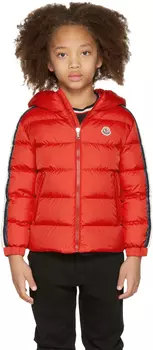 Детская красная пуховая куртка Chrale Moncler Enfant