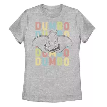 Детская красочная футболка с винтажным плакатом Disney Dumbo Name Stack Licensed Character
