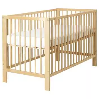 Детская кроватка IKEA, 60x120 см, цвет birch