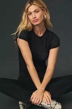 Детская кружевная футболка Frame Mesh, черный