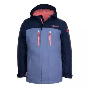 Детская куртка 3в1 Bryggen темно-синий/пыльно-синий TROLLKIDS, цвет grau