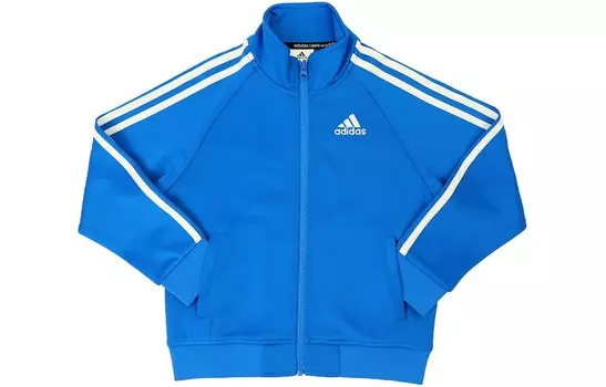 Детская куртка Adidas, белый/синий/зеленый