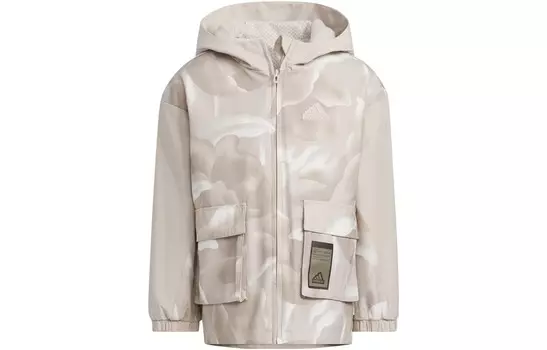 Детская куртка Adidas, бежевый/черный