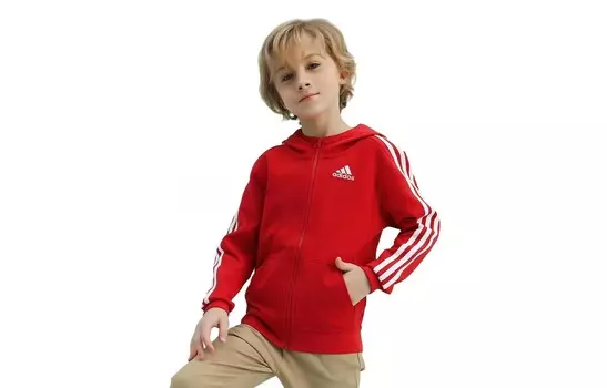 Детская куртка Adidas, красный/белый