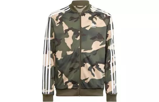 Детская куртка Adidas Originals, цвет Olive Strata S23/Black