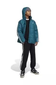 Детская куртка adidas Originals PADDEDACKET, бирюзовый