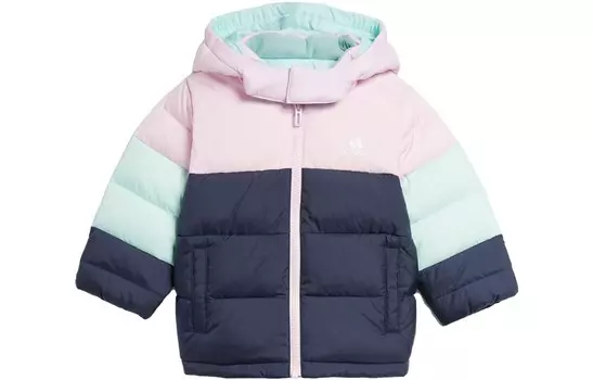Детская куртка Adidas, розовый/зеленый/темно-синий