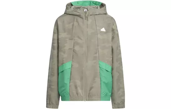 Детская куртка Adidas, зеленый
