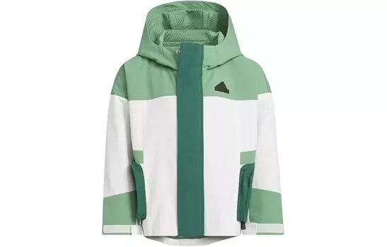 Детская куртка Adidas, зеленый/белый