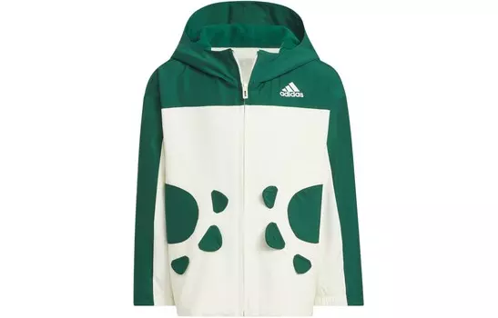 Детская куртка Adidas, зеленый/белый