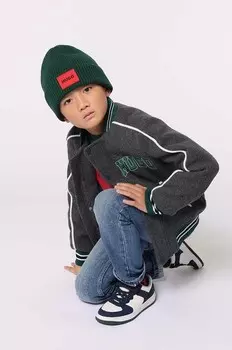 Детская куртка-бомбер Hugo, серый