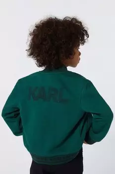 Детская куртка-бомбер Karl Lagerfeld, зеленый