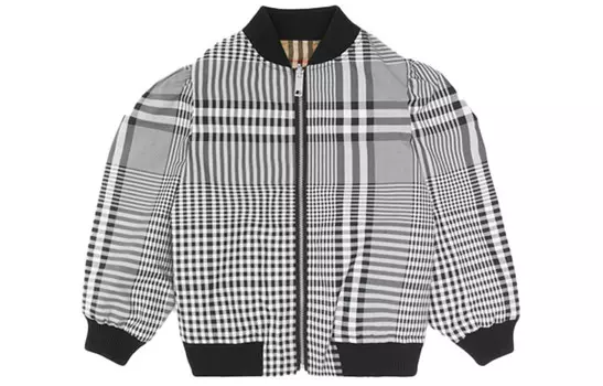 Детская куртка Burberry, цвет Black/White