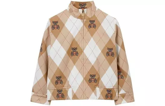Детская куртка Burberry, цвет Khaki